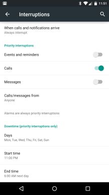Fotografía - [5.1 Feature Android Spotlight] Paramètres temps d'arrêt Maintenant vous permettent de bloquer toutes les notifications au lieu de défaut de paiement à la priorité